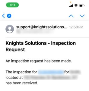 inspection request email notification 1 1